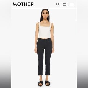 MOTHER | Insider Crop Two Step Fray, Black Wash, Women’s Size 24